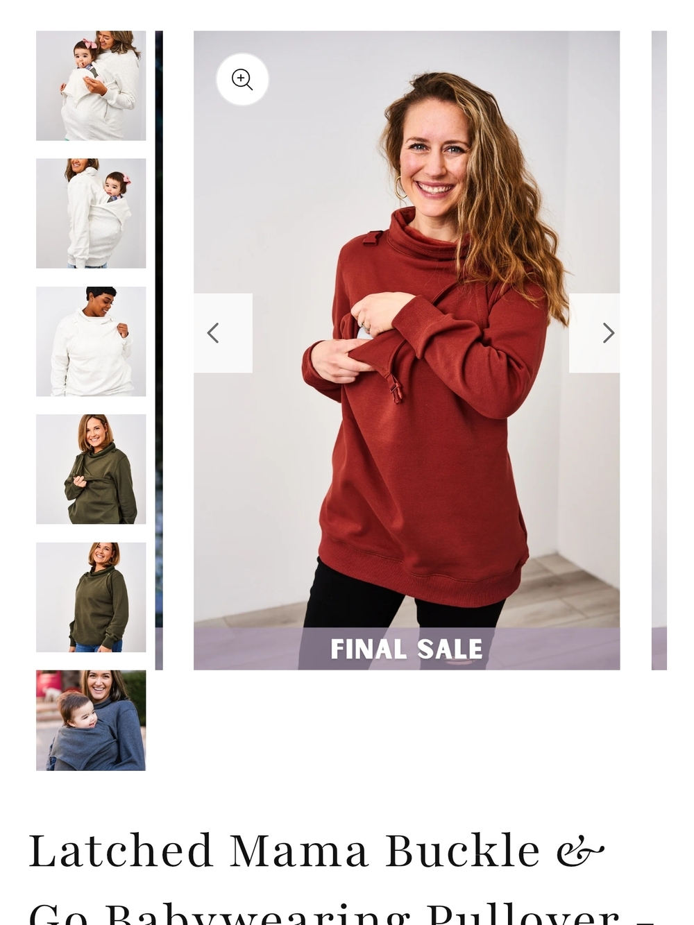 Latched Mama Babywearing Sweatshirt XS in Oatmeal - Picture 3 of 14